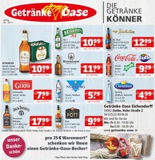 Cola im Getränke Oase Prospekt "Aktuelle Angebote" mit 1 Seiten (Rheda-Wiedenbrück)