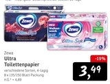 Ultra Toilettenpapier im Konsum Prospekt Ultra Toilettenpapier von Zewa im aktuellen Konsum Prospekt für 3,49 €