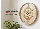 Horloge mécanique métal Ø50cm - Giuliana en promo chez Maxi Bazar Sarcelles à 59,99 €