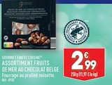 Assortiment fruits de mer au chocolat belge à Aldi dans Miribel-Lanchâtre