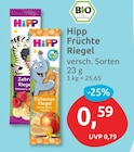 Zebra Riegel Himbeere-Banane im Angebot bei budni in Buxtehude Zebra Riegel Himbeere-Banane Angebote von Hipp bei budni Buxtehude für 0,59 €