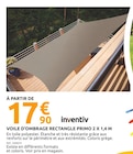 Promo VOILE D'OMBRAGE RECTANGLE PRIMO 2 X 1,4 M à 17,90 € dans le catalogue Mr.Bricolage à Domérat