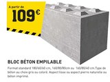 Promo Bloc Béton Empilable à 109,00 € dans le catalogue Tout Faire à Aigurande