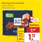 Bunte Vielfalt im Angebot bei Netto Marken-Discount in Rottenburg Bunte Vielfalt Angebote von Ritter Sport bei Netto Marken-Discount Rottenburg für 1,11 €