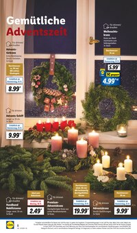 Adventskranz im Lidl Prospekt "LIDL LOHNT SICH" mit 62 Seiten (Gelsenkirchen)