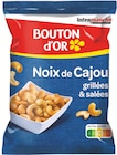 Noix de cajou grillées & salées - BOUTON D'OR - Intermarché Super Noix de cajou grillées & salées - BOUTON D'OR à 1,68 € dans le catalogue Intermarché Super