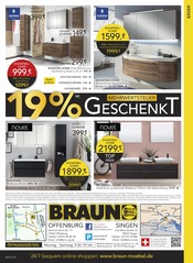 Aktueller BRAUN Möbel-Center Prospekt mit Badmöbel, "BRAUN NEWS", Seite 28