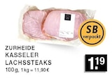 Kasseler Lachsteaks im Angebot bei EDEKA in Bottrop Kasseler Lachsteaks Angebote von Zurheide bei EDEKA Bottrop für 1,19 €