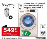 Lave-linge Hublot FFD11489SVFR - Whirlpool en promo à 549,99 € chez But Lave-linge Hublot FFD11489SVFR - Whirlpool dans le catalogue But
