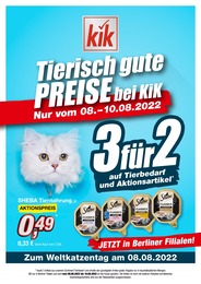 KiK Prospekt für Panketal mit 1 Seite KiK Prospekt für Panketal: Tierisch gute PREISE bei KiK, 1 Seite, 08.08.2022 - 10.08.2022