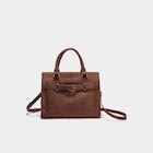 Sac à main avec boucle devant marron foncé femme en promo chez La Halle Grenoble à 29,99 €