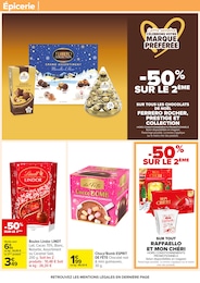 Prix et réduction Lindt dans le prospectus Carrefour en cours Offre Lindt dans le catalogue Carrefour du moment à la page 43