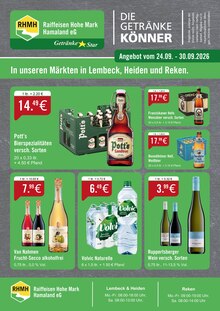 Volvic im Raiffeisen Hohe Mark Hamaland eG Prospekt "DIE GETRÄNKEKÖNNER" mit 2 Seiten (Borken)