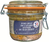 Foie Gras de Canard Entier du Sud-Ouest - ARTISAN CONSERVEUR DES LANDES - Intermarché Super à La Rochelle Foie Gras de Canard Entier du Sud-Ouest - ARTISAN CONSERVEUR DES LANDES en promo chez Intermarché Super La Rochelle à 13,95 €