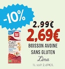 Boisson avoine sans gluten - Lima - Naturalia Boisson avoine sans gluten - Lima à 2,69 € dans le catalogue Naturalia