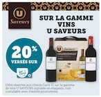 20% versés sur ma carte U sur la gamme vins U saveurs à Super U dans Montval