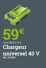 Promo Chargeur universel 40 V à 59,00 € dans le catalogue Espace Emeraude à Bannalec