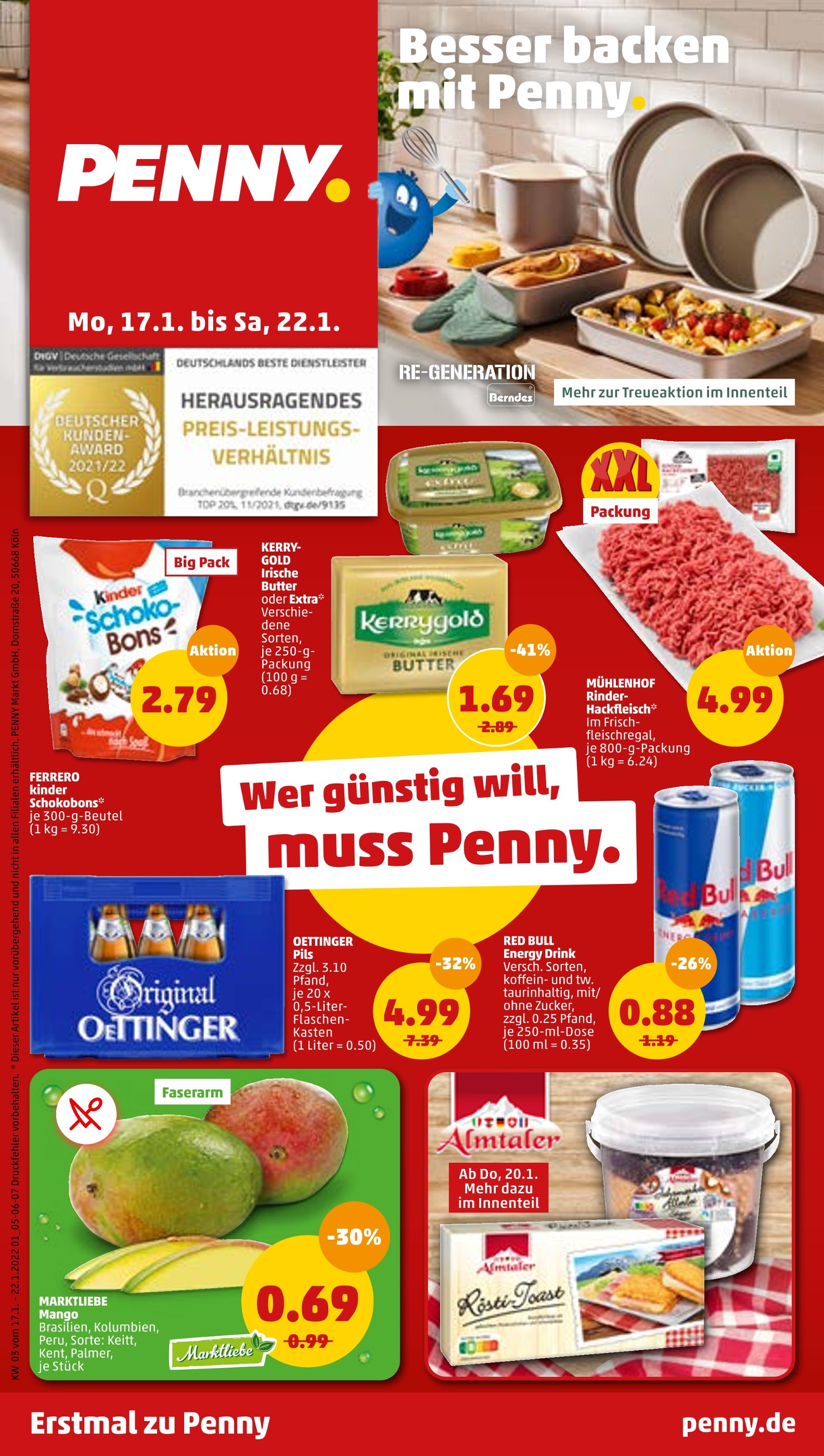 Penny-Markt Prospekt für Zellingen mit 40 Seiten Penny-Markt Prospekt für Zellingen: "Top Angebote", 40 Seiten, 17.01.2022 - 22.01.2022