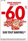 Intermarché La Riche - Promo -60% remise immédiate sur le 2ème sur tout babybel Promo -60% remise immédiate sur le 2ème sur tout babybel à dans le catalogue Intermarché à La Riche