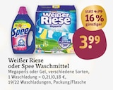 Waschmittel von Weißer Riese oder Spee im aktuellen tegut Prospekt für 3,99 €