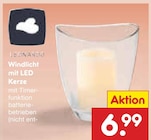 Windlicht mit LED Kerze von Leonardo für 6,99 € bei Netto Marken-Discount im Angebot Windlicht mit LED Kerze von Leonardo im aktuellen Netto Marken-Discount Prospekt