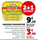 Sardines - PARMENTIER en promo chez Super U Saumur à 9,18 €