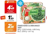 Épinards hachés à la crème surgelés - Findus à 2,98 € dans le catalogue Netto