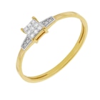 Bague en or jaune et rhodié diamants - E.Leclerc Bague en or jaune et rhodié diamants à 277,00 € dans le catalogue E.Leclerc