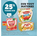 Promo 25% versés sur ma Carte U sur tout Materne à  dans le catalogue U Express à Ornans