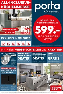 Kuchen im aktuellen porta Möbel Prospekt (Koblenz) Kuchen im porta Möbel Prospekt "ALL-INCLUSIVE-KÜCHENMESSE" mit 2 Seiten (Koblenz)