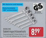 Gabelringschlüsselsatz von WORKZONE im aktuellen ALDI Nord Prospekt für 8,99 €