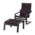 Sessel und Hocker schwarzbraun/Knisa schwarz Knisa schwarz Angebote von POÄNG bei IKEA Gera für 109,00 €