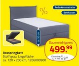 Boxspringbett bei ROLLER im Wilhelmshaven Prospekt für 499,99 €