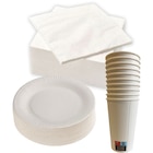 SUR TOUTE LA VAISSELLE À JETER BLANCHE : SERVIETTES, ASSIETTES ET GOBELETS - CARREFOUR HOME en promo chez Carrefour Reims