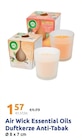 Essential Oils Duftkerze Anti-Tabak im Action Prospekt Essential Oils Duftkerze Anti-Tabak von Air Wick im aktuellen Action Prospekt fĂŒr 1,57 âŹ