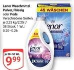 Waschmittel Pulver im Angebot bei GLOBUS in Plauen Waschmittel Pulver Angebote von Lenor bei GLOBUS Plauen für 9,99 €
