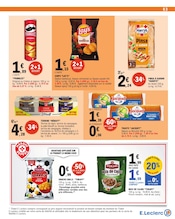 Promos Pringles dans le catalogue "Vague de fraîcheur sur votre budget" de E.Leclerc à la page 63 Promos Pringles dans le catalogue "Vague de fraîcheur sur votre budget" de E.Leclerc à la page 63