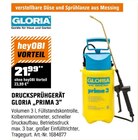 DRUCKSPRÜHGERÄT „PRIMA 3“ von GLORIA im aktuellen OBI Prospekt für 23,99 €