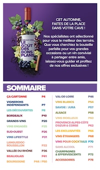 Catalogue de la semaine "FOIRE AUX VINS" avec 2 pages, valide du 21/09/2026 au 05/10/2026 pour Saint-Jean-de-Luz et alentours Prospectus de la semaine "FOIRE AUX VINS" avec 2 pages, valide du 21/09/2026 au 05/10/2026 pour Saint-Jean-de-Luz et alentours