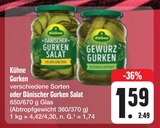 Gurken Angebote von Kühne bei E center Bamberg für 1,59 €