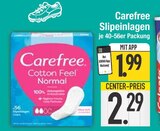 Carefree im EDEKA Prospekt Slipeinlagen von Carefree im aktuellen EDEKA Prospekt für 1,99 €