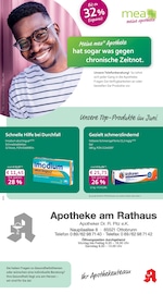 mea - meine apotheke Apotheken Prospekt der aktuellen Woche mit 4 Seiten, gültig von 01.06.2026 bis 30.06.2026, in Vaterstetten und Umgebung Aktueller mea - meine apotheke Apotheken Prospekt in Vaterstetten und Umgebung, "Unsere Juni-Angebote" mit 4 Seiten, 01.06.2026 - 30.06.2026