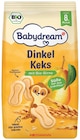 Dinkel Keks oder Himbeer Keks im Rossmann Prospekt Dinkel Keks oder Himbeer Keks von Babydream im aktuellen Rossmann Prospekt für 0,99 €