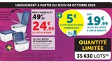 Lot de 3 boîtes de rangement 60l - U Express à Pau Lot de 3 boîtes de rangement 60l en promo chez U Express Pau à 19,99 €