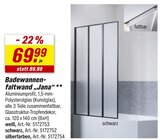 Badewannenfaltwand Jana im toom Baumarkt Prospekt Badewannenfaltwand Jana von im aktuellen toom Baumarkt Prospekt für 69,99 €