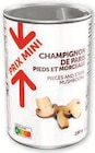 Promo Champignons de paris pieds et morceaux prix mini à 0,99 € dans le catalogue Super U à Évreux