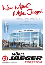 Möbel Jaeger Prospekt für Reiser mit 16 Seiten Möbel Jaeger Prospekt für Reiser: "Neue Möbel? Möbel Jaeger!", 16 Seiten, 16.07.2021 - 16.08.2021