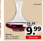 Dekanter von  im aktuellen Segmüller Prospekt für 9,99 €