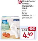 Einmal-Handschuhe Nitril oder Latex Angebote von Flink & Sauber bei Rossmann Landshut für 4,49 €