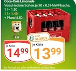 Aktuelle Cola Angebote bei GLOBUS in Nettetal Aktuelles Coca-Cola Limonade Angebot bei GLOBUS in Nettetal ab 13,99 €